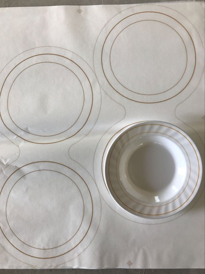 白いメラミン テーブルウェア印刷のステッカーのペーパー カスタマイズされた様式 4