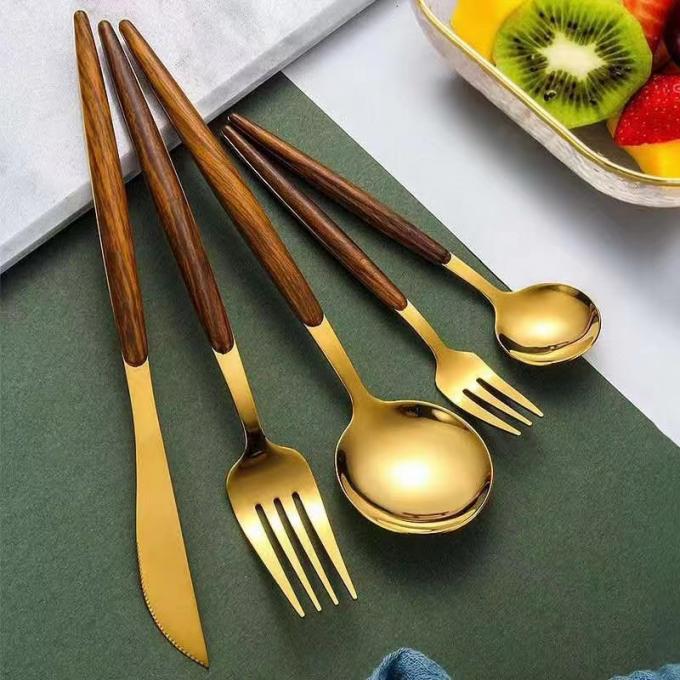 Ecoのレストランの家のための友好的なメラミン ディナー・ウェアのスプーンのフォークのナイフの箸のキット 1