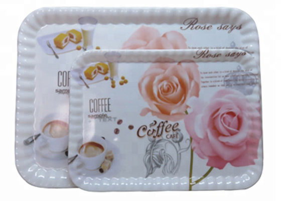 良い価格 家の装飾のメラミン長方形の皿、ハンドルが付いているメラミン食糧皿 オンライン