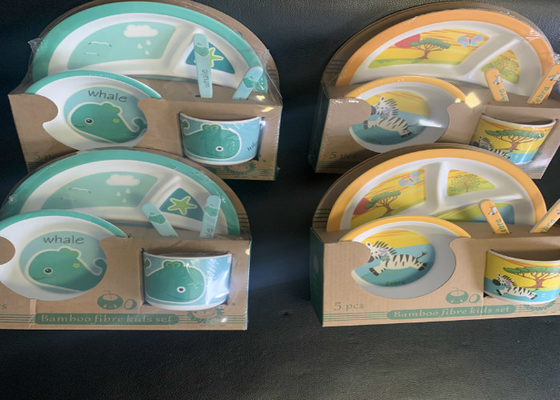 良い価格 メラミン タケ繊維のディナー・ウェアの子供テーブルウェア セット オンライン