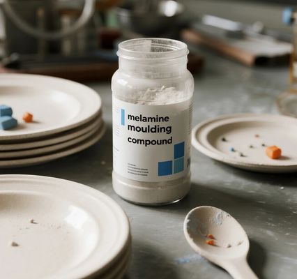 良い価格 メラミンの化合物粉末 99.8 % メラミンの食器のための高級原材料 オンライン